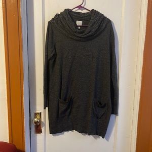 Gray cowls neck sweaterdress